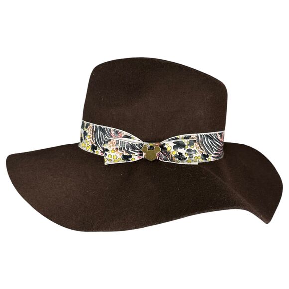 Disney Animal Kingdom Brown Wool Floppy Sun Hat One Size NEW with Tags - Picture 1 of 7